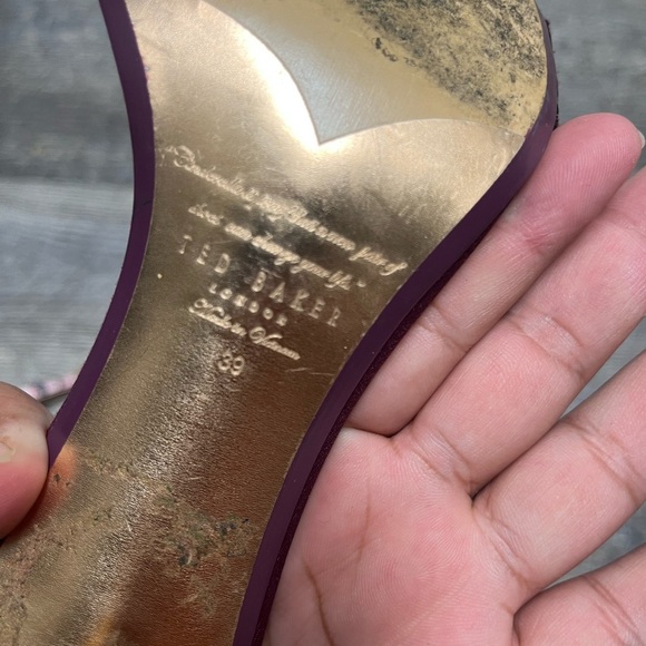 Ted barker LONDON Floral Ankle Strap Heels - Pink and Gold - Picture 12 of 12